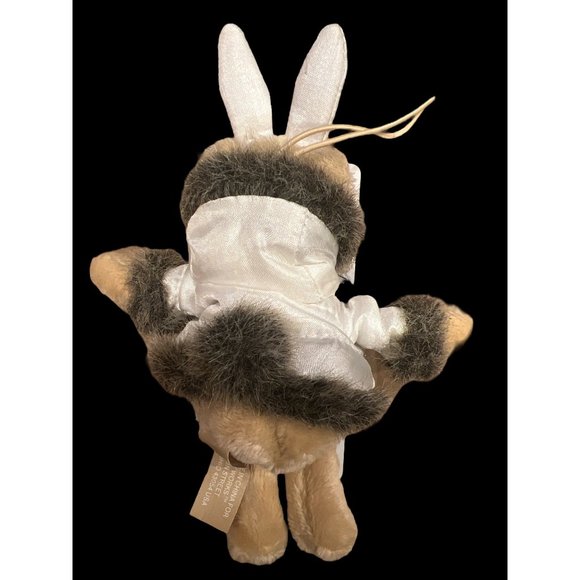 Bath & Body Works Mini Teddy Bear‎ Dresses As Bunny In Puffer Keychain/Ornament - Picture 2 of 5
